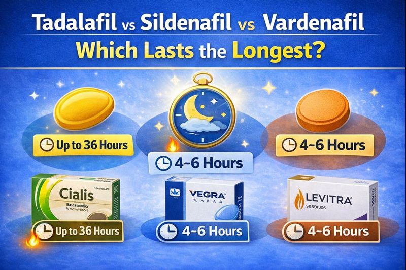 Tadalafil vs Sildenafil vs Vardenafil: Which ED Medication Actually Lasts Longer?