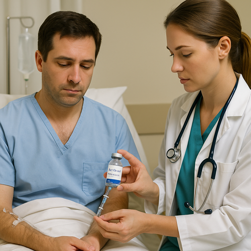 Acyclovir injection use in a hospital setting