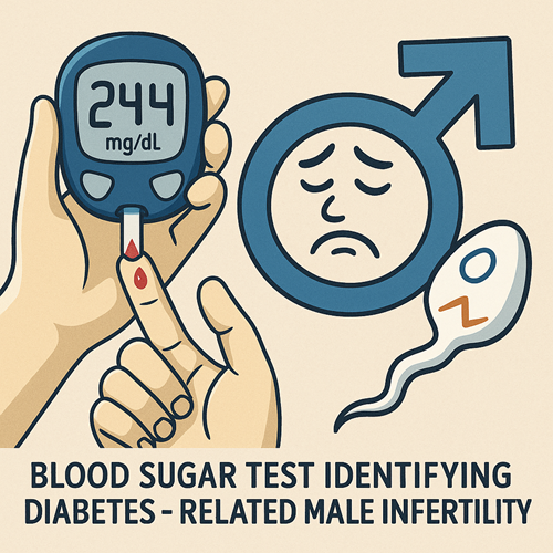 Blood sugar test identifying diabetes-related male infertility