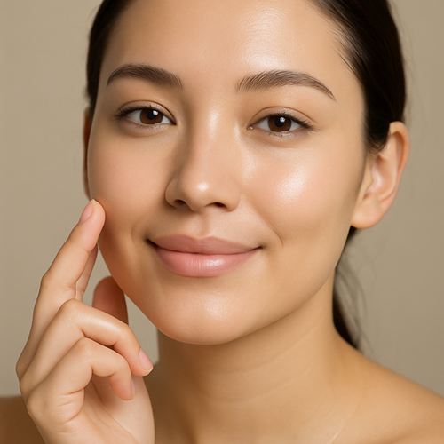 Image highlighting smooth and clear skin for healthy skincare and acne improvement