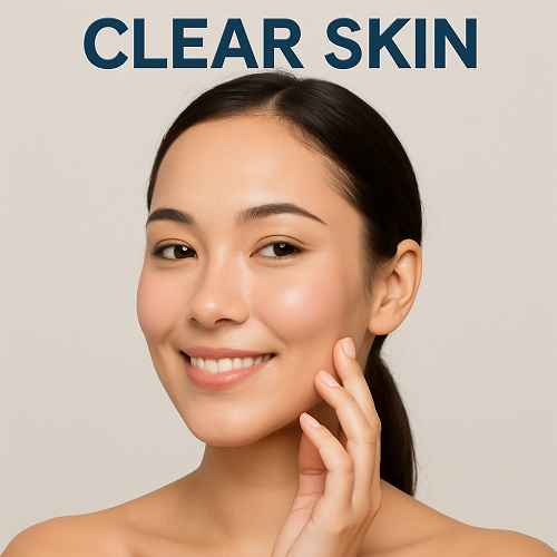 Image related to skin health and acne improvement – highlighting clear and healthy skin