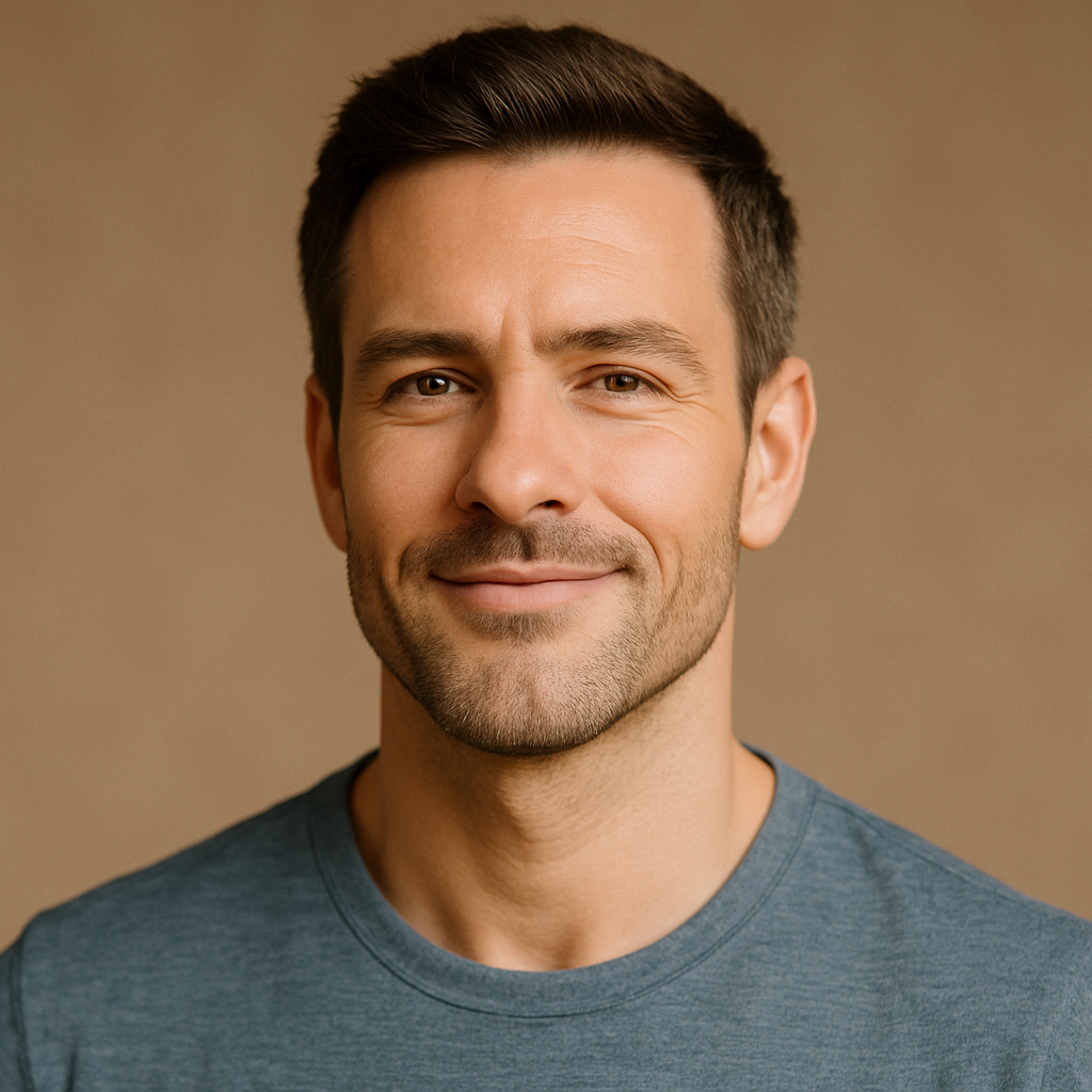 A man showing a confident appearance after taking Viagra or Cialis