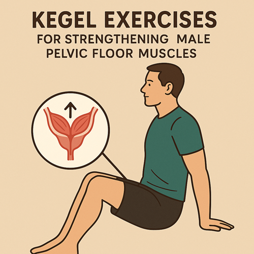 Kegel exercises for strengthening male pelvic floor muscles