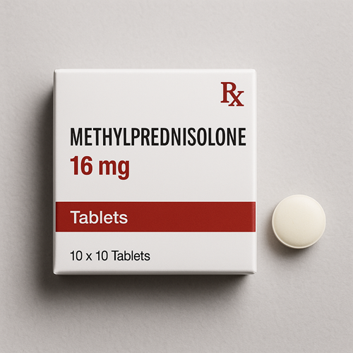 METHYLPREDNISOLONE-16MG product photo clearly showing the product package and tablet