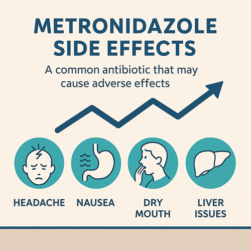 Graph and medical explanation of Metronidazole side effects