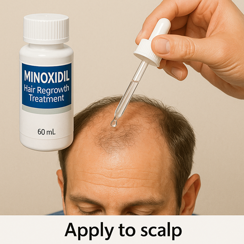 Usage method of Minoxidil as a hair regrowth treatment