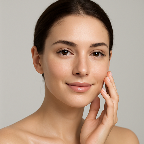 Image highlighting smooth and clear skin for healthy skincare and acne improvement