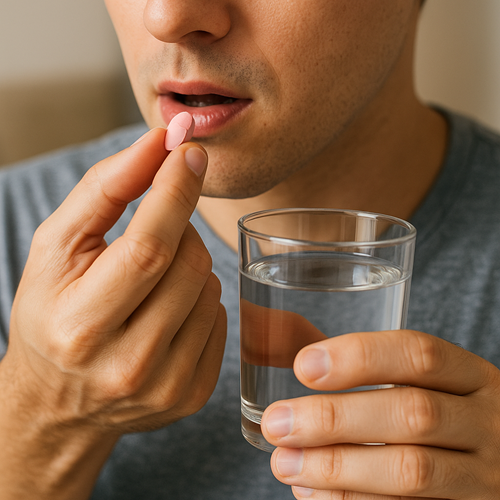 Taking Finpecia 1mg tablet with water