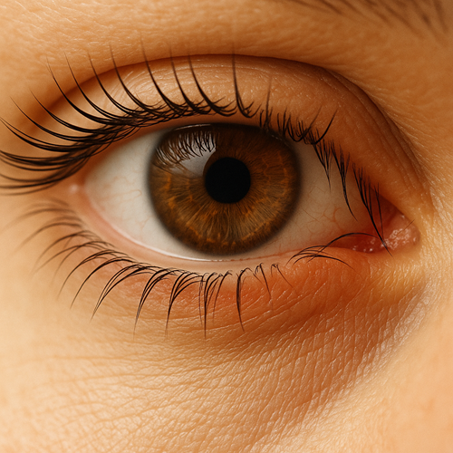 Example of trichiasis (inward-growing eyelashes)