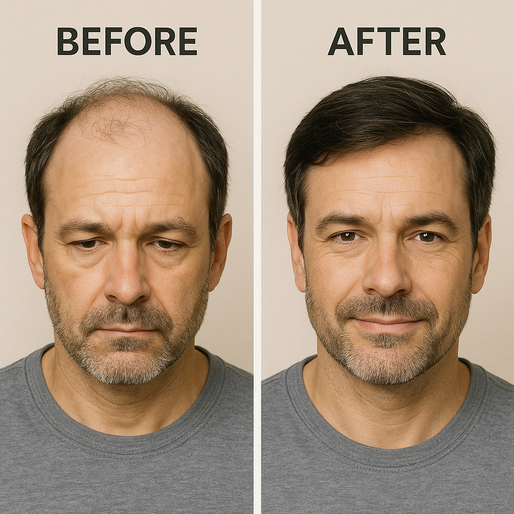 Before-and-after comparison showing reduced inflammation after Wysolone treatment