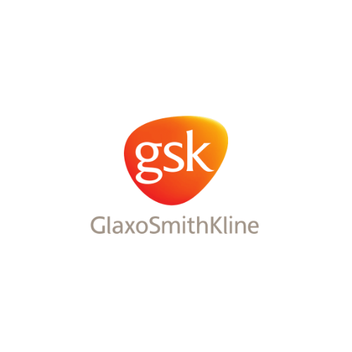 GSK logo – manufacturer of respiratory, antibiotic, dermatology, and hormone formulations