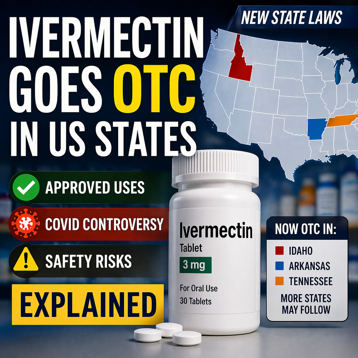 Ivermectin Goes OTC in US States Approved Uses COVID Controversy and Safety Risks Explained
