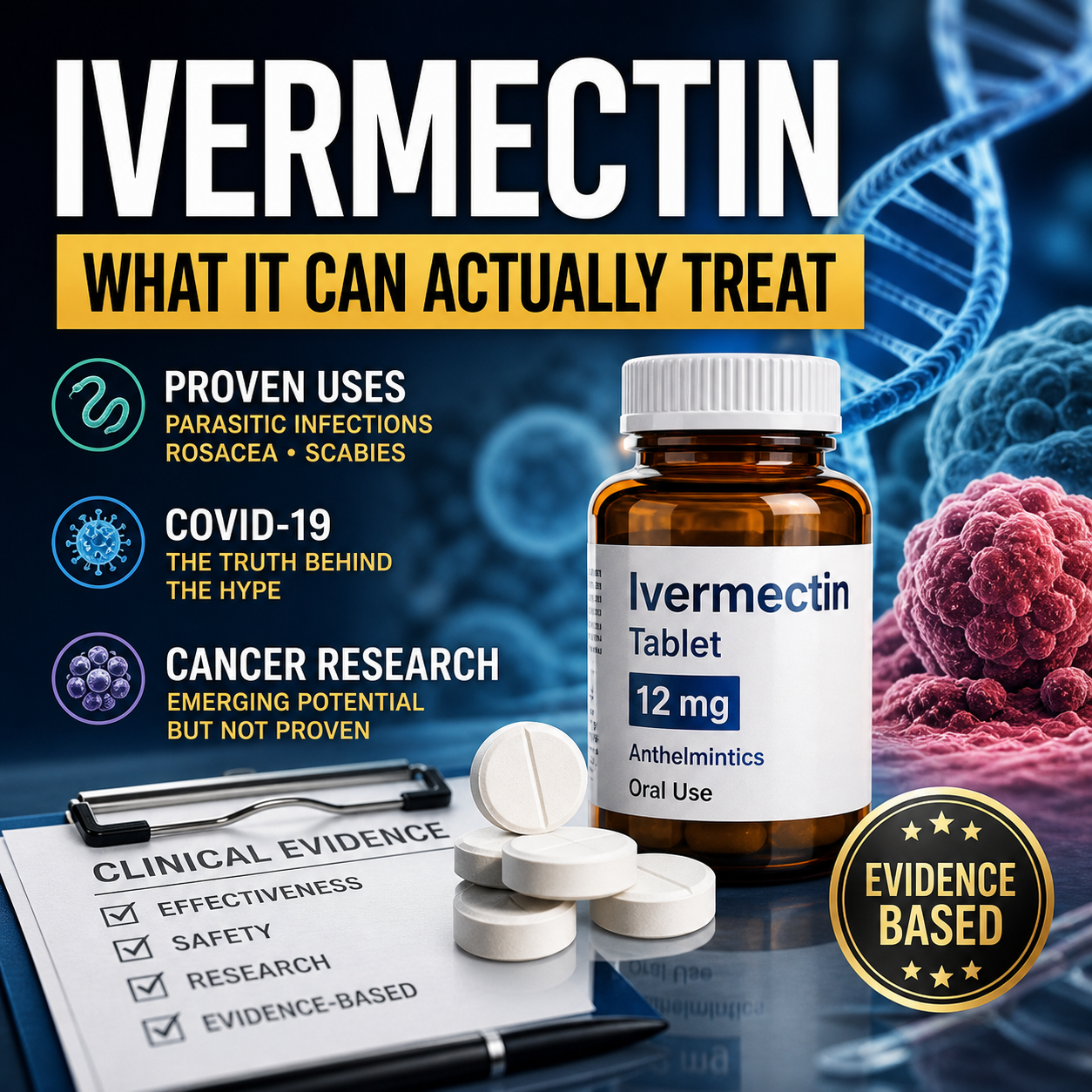 Ivermectin: What It Can Actually Treat (COVID-19, Cancer &amp; Proven Medical Uses)