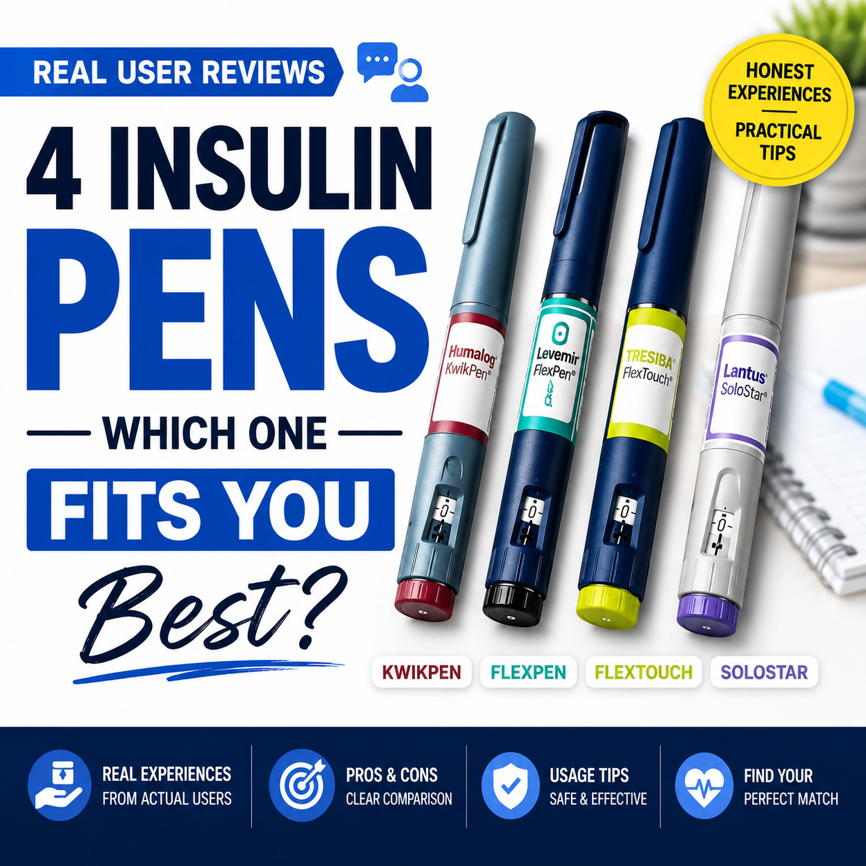 Real Reviews of 4 Insulin Pens — Which One Fits You Best?
