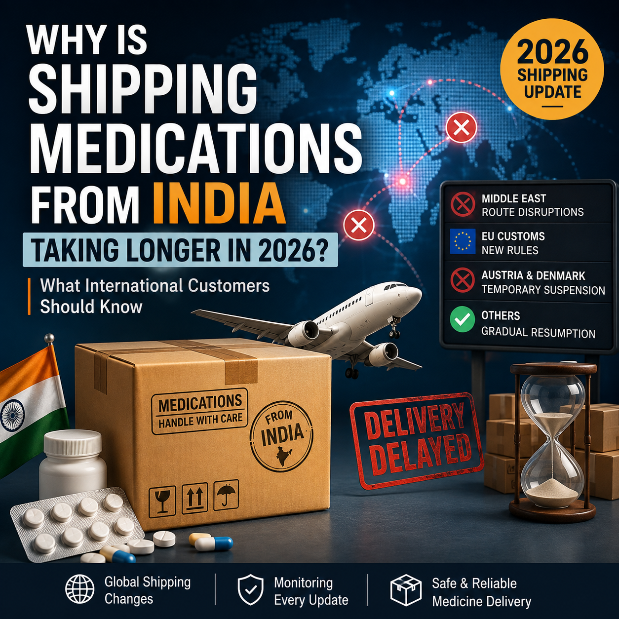 Why Is Shipping Medications from India Taking Longer in 2026? What International Customers Should Know