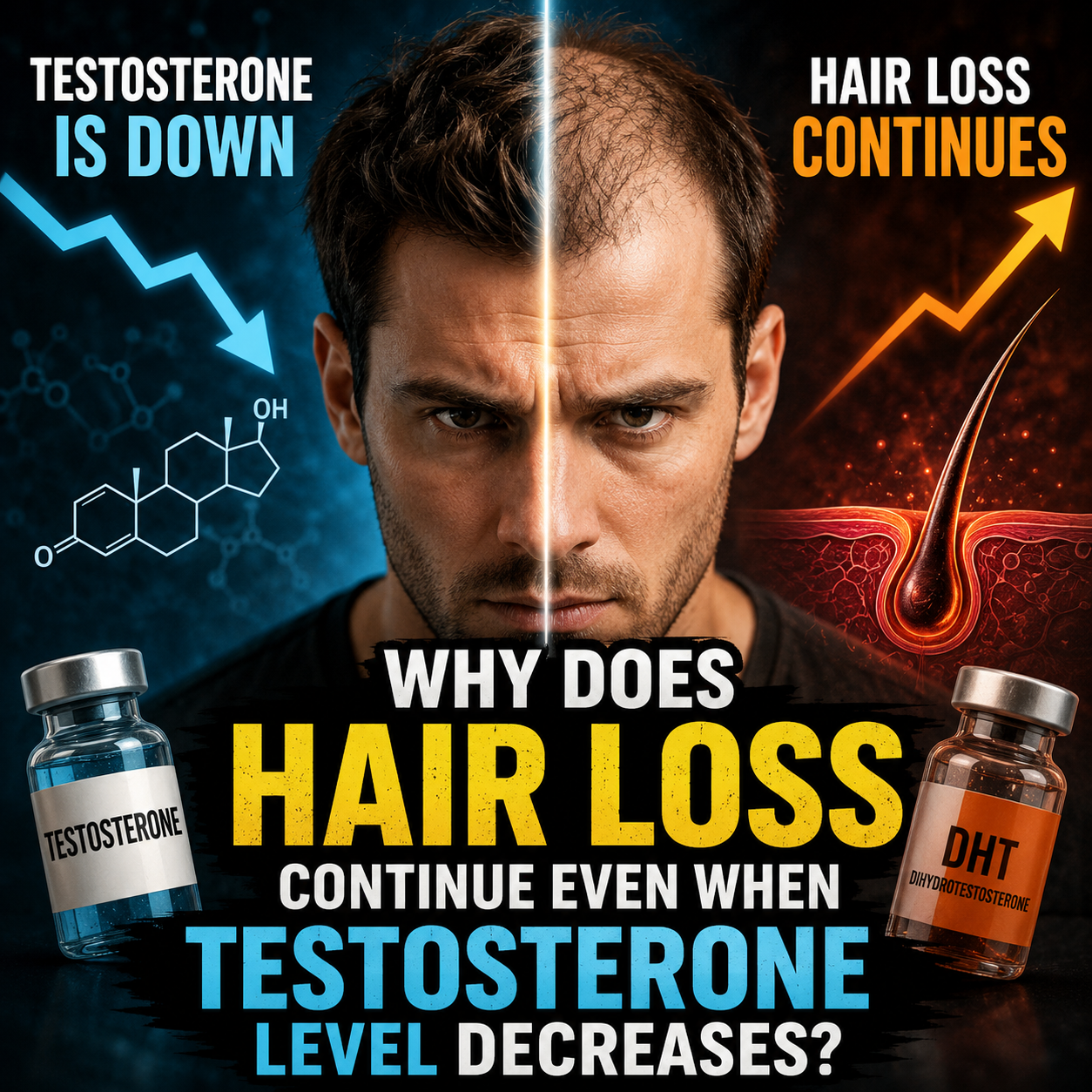 My Testosterone Going Down Over Time, So Why Am I Still Losing Hair?