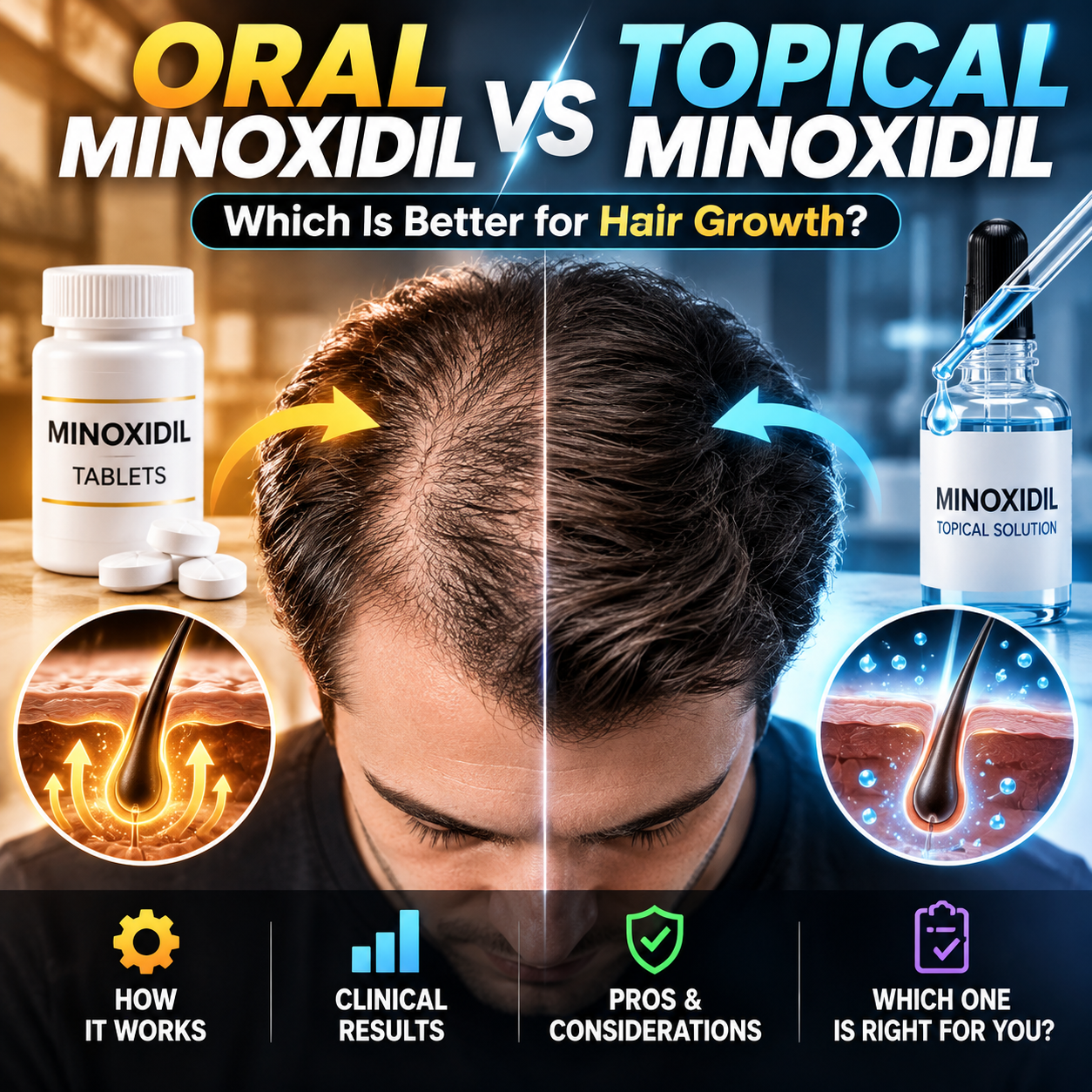 Oral Minoxidil vs Topical Minoxidil: Which Is Better for Hair Growth?