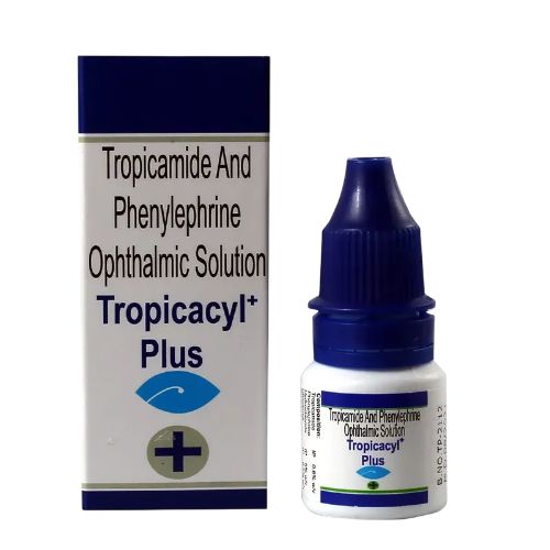 Tropicacyl-Plus Eye Drops 5ml bottle and packaging