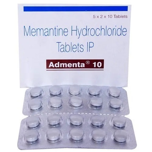 Admenta 10 tablets box with blister pack side view