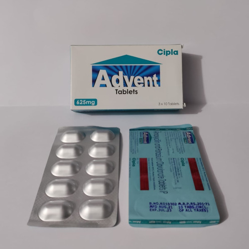 Advent tablets box with multiple blister strips