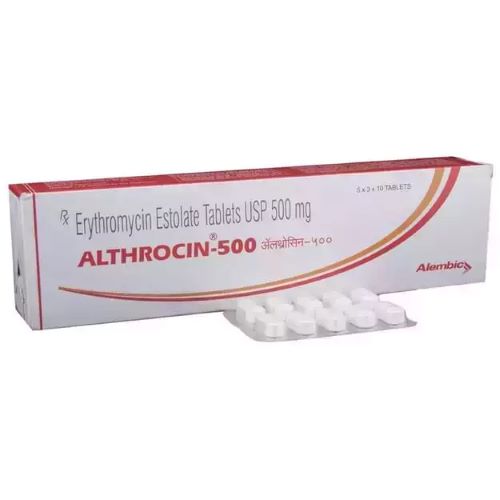 Althrocin 500 150 tablets blister strips erythromycin estolate antibacterial treatment online pharmacy