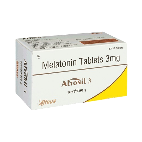 Altonil 3mg Melatonin tablets outer carton with branded packaging