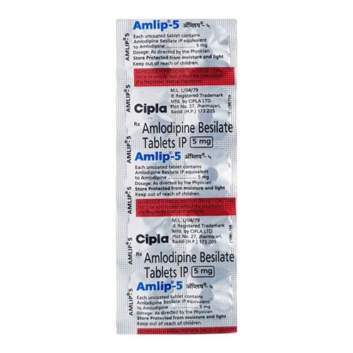 Amlip 5 500 Tablets blister strip close-up