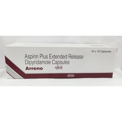 Arreno 100 capsules branded box clopidogrel aspirin blood thinner medicine online pharmacy