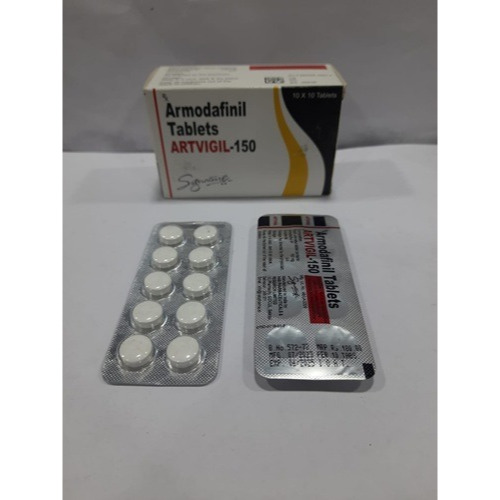 Artvigil 150mg 100 tablets box with product label and tablet strip