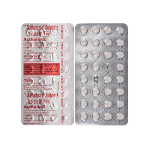 Asthalin-2 blister strip with tablets