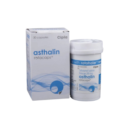 Asthalin 200mcg Rotacaps bottle packaging