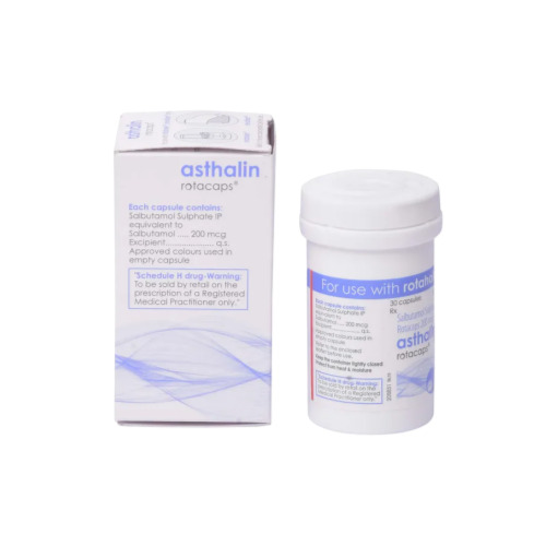 Asthalin 200mcg Rotacaps 30 capsules back side packaging