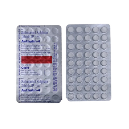 Asthalin-4 blister strip with tablets