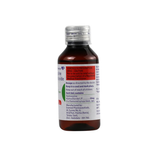Atarax Syrup 10mg 100ml bottle back label view