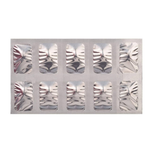 Blister strip of Augmentin 375 showing silver foil packaging with dosage details