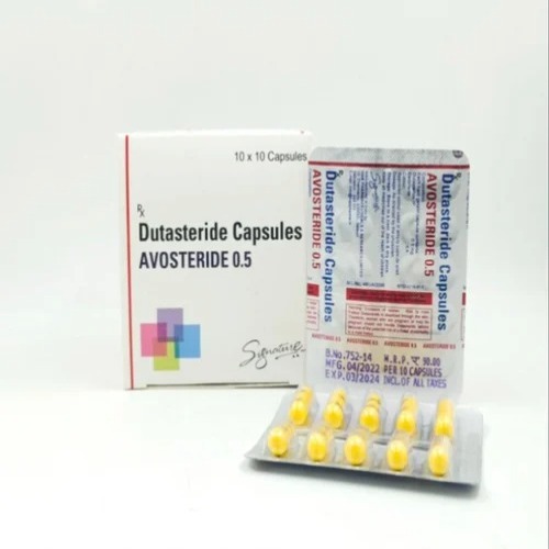 Avosteride 0.5mg 100 capsules back side packaging