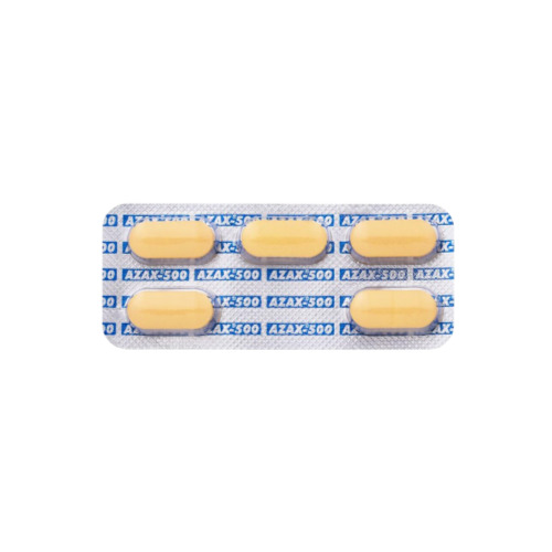 Azax 500 outer carton labeled Ranbaxy with dosage strength clearly displayed