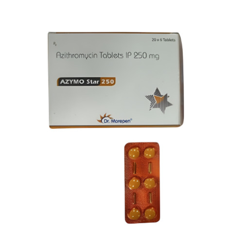 Azymo Star 250 tablets blister strip close-up