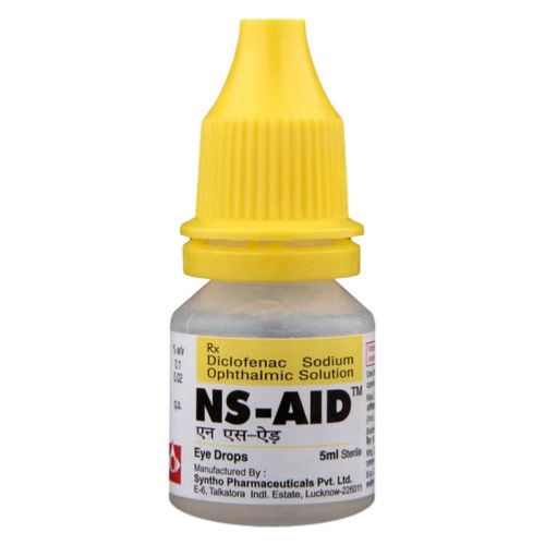 NS-AID Diclofenac Sodium Eye Drops 5ml bottle front view