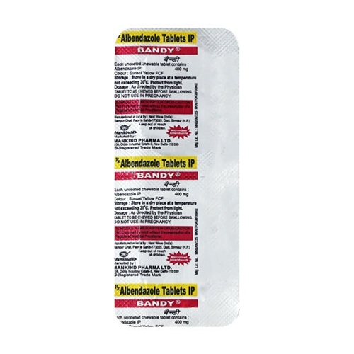 Bandy 400 30 Tablets blister strip close-up