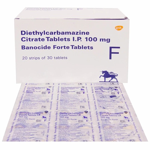 Banocide Forte 100 600 Tablets box with outer carton
