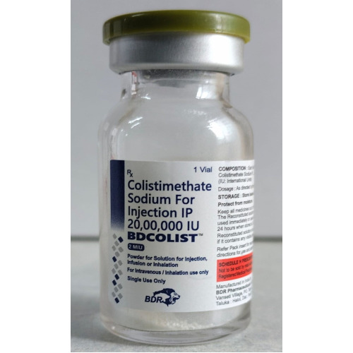 Bdcolist 2 MIU glass vial – injectable colistimethate sodium solution for hospital use