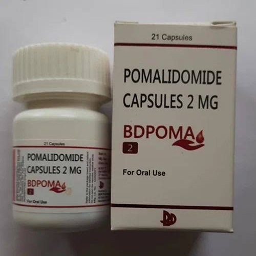 Bdpoma 2 (Pomalidomide) 2mg 21 capsules carton box and bottle set with clear branding for oncology treatment online pharmacy