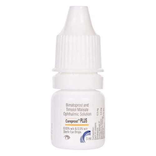 Careprost Plus Eye Drops 3ml bottle close-up