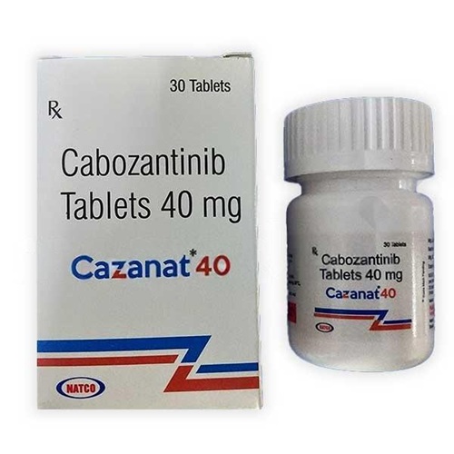 Cazanat 40 box with blister pack laid flat, tablets visible and imprint readable