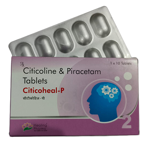 Citicoheal P tablets 10 Healing Pharma branded carton with multiple silver blister packs