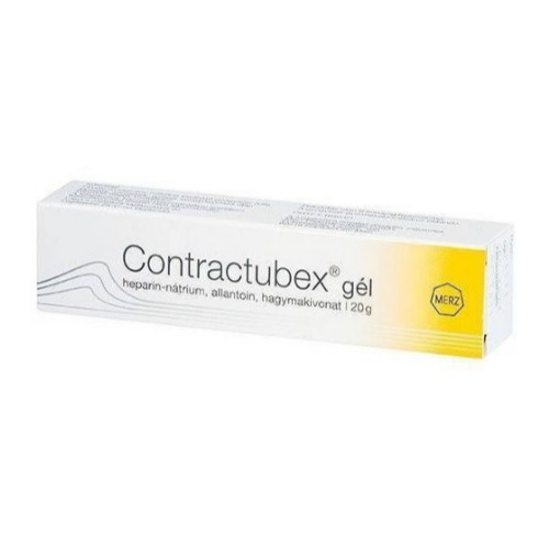 Contractubex Scar Removal Gel 20gm outer box packaging with tube partially visible