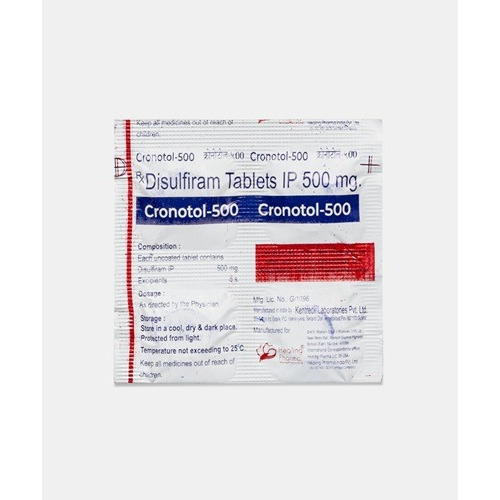 Cronotol 500 blister strip showing tablet layout