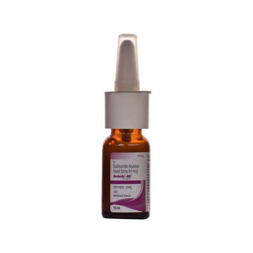 Derinide 40 Nasal Spray 10 ml amber bottle with white nozzle