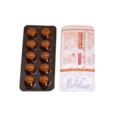 Dulata 40 blister strip showing tablet layout
